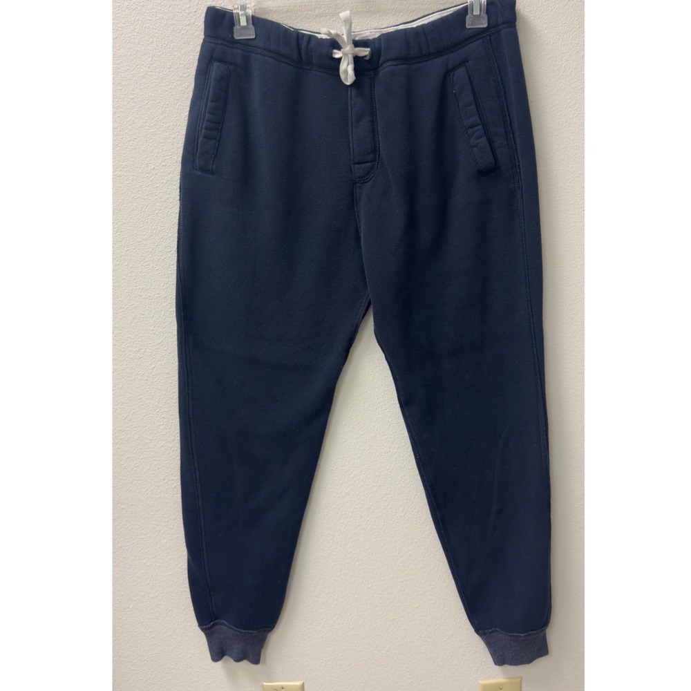 Abercrombie & Fitch Jogger Sweatpants Mens M Navy Blue Tapered Athleisure Preppy